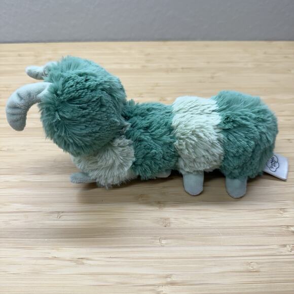 Slumberkins Caterpillar Mini Baby Lovey Plush Green - Picture 2 of 4